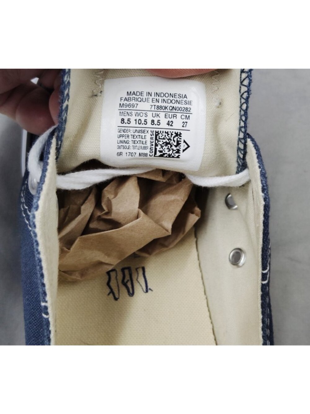 Converse Chuck Taylor All Star Ox M9697 Navy Low Top Mens 8.5 Womens 10.5 - Picture 13 of 16